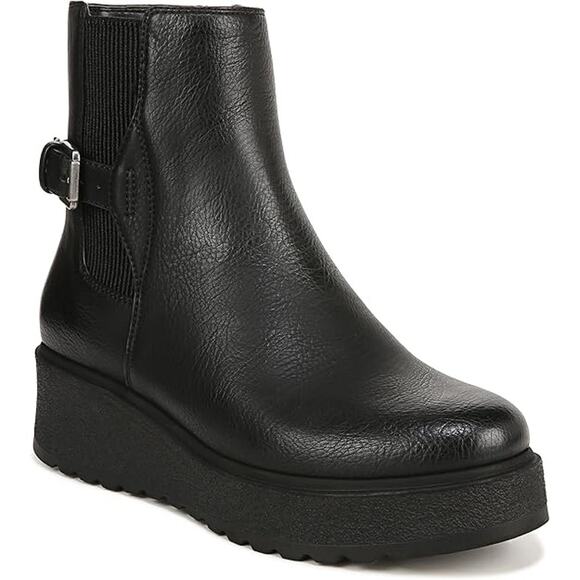 NEW Naturalizer Soul Jayda Boot Women's Size 6 M Smooth Black Chelsea Platform - Picture 1 of 7